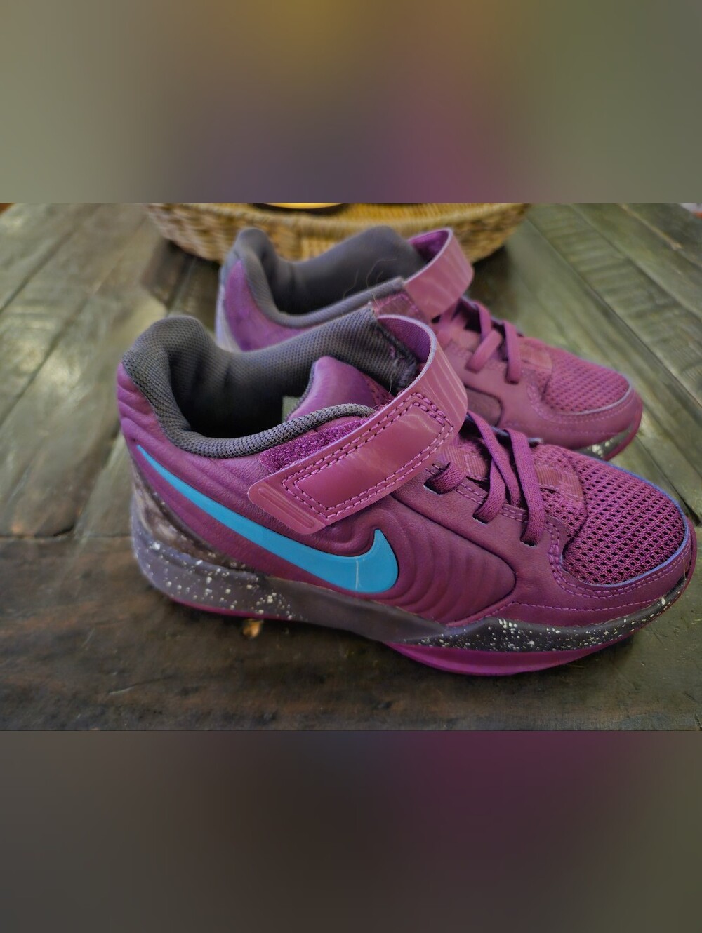 Nike Kids Sneakers in Purple and Black Sole Accents